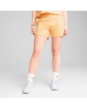PUMA Ess Small No. 1 Logo Short Met Hoge Taille Voor - Oranje