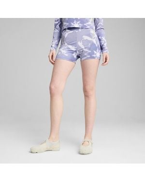 PUMA Dare To All-Over Print 3" Tights - Blue