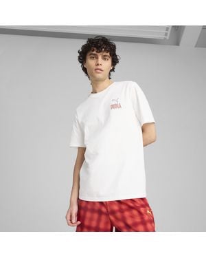 PUMA T-Shirt Grafica Road To Unity Values Da Uomo - Bianco