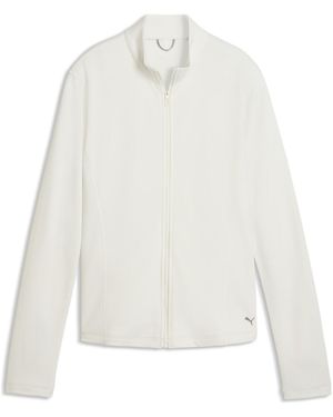 PUMA Pure Textured Full-Zip Golf Jacket - White