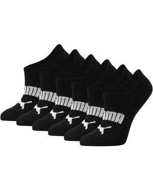 PUMA Non-Terry Sneaker Socks (6 Pairs) - Black