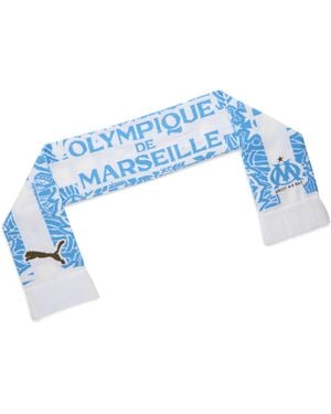 PUMA Bufanda Olympique De Marseille Essentials, Accesoiros, Blanco - Azul