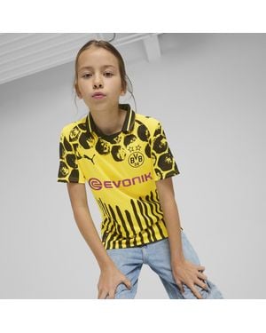 PUMA Kidsuper X Borussia Dortmund Trikot Teenager, Kleidung, Faster/Schwarz - Mettallic
