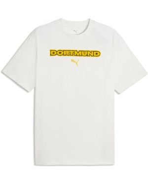 PUMA Borussia Dortmund Ftblculture Relaxed T-Shirt Herren, Accessoires - Weiß