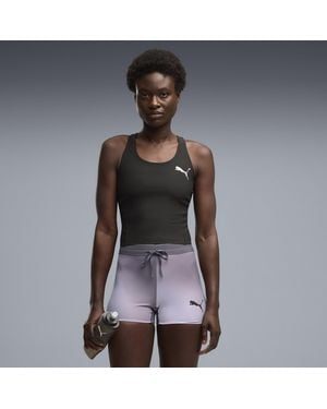 PUMA Lightspeed Printed Running Crop Top - Gray