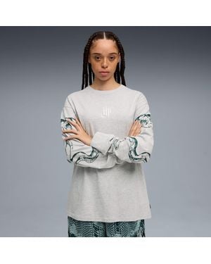 PUMA Hoops X Harry Potter Longsleeve Tee Light Heather - Grey