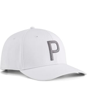 PUMA Gorra De Golf Heritage P Tech Para Hombre, Accesoiros, Gris - Blanco