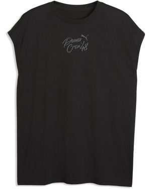 PUMA Crew Cutoff Trainingstanktop Voor Maat - Zwart