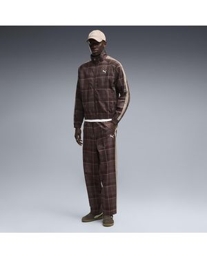 PUMA T7 Relaxed Tartan T7 Track Pants - Black