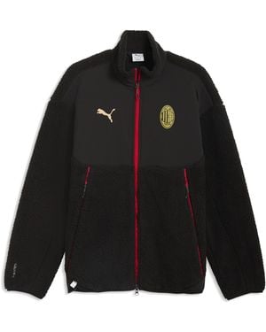 PUMA Ac Milan Tech Soft Tech Sherpa Jacket - Black