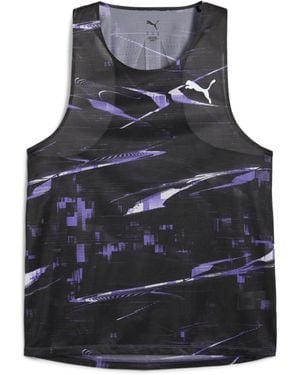 PUMA Raceday Ultraspun Singlet Herren, Sport, Dark Amethyst - Blau