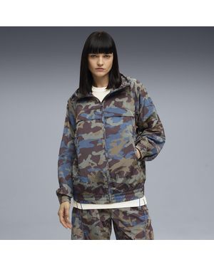 PUMA Clrt All-Over Print Ripstop Jacket - Gray