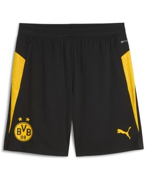 PUMA Borussia Dortmund Training Shorts Sport, Nero/Faster Giallo