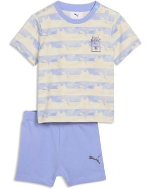 PUMA X Gabby's Dollhouse Toddlers' T-Shirt And Shorts Matching Set - Blue