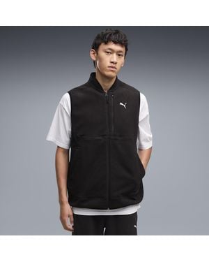 PUMA Chaleco Tech De Forro Polar Para Hombre, Ropa, Negro