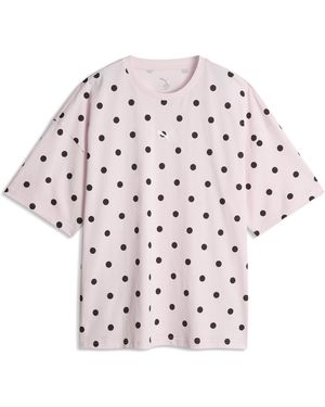PUMA Oversized Polka-Dot T-Shirt - Pink
