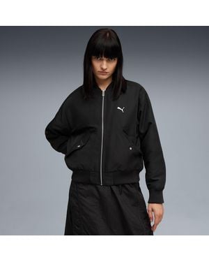 PUMA T7 Satin Bomber Jacket - Black