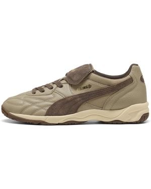 PUMA King Indoor Futbolito Sneakers Schuhe, Ice Coffee/Chocolate - Braun