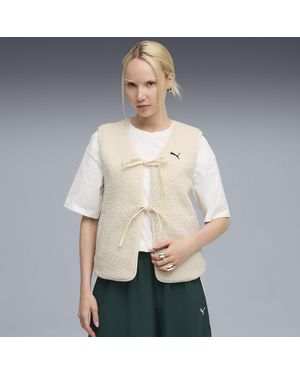 PUMA Closet Essentials Fleece Vest - Natural