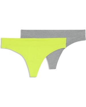 PUMA Tangas Para Mujer (Pack De 2) Accesoiros, Gris - Amarillo