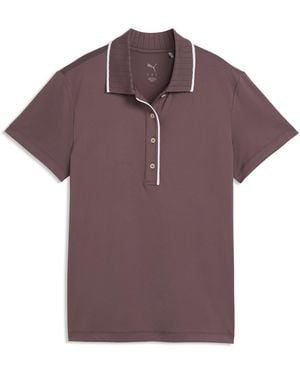 PUMA Cloudspun Bridges Short Sleeve Golf Polo - Purple