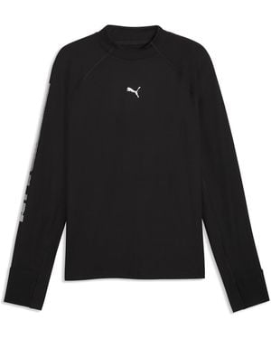 PUMA Brightstride Cloudspun Shirt Met Lange Mouwen Voor Maat - Zwart