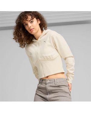 PUMA Classics Cropped Hoodie - Weiß