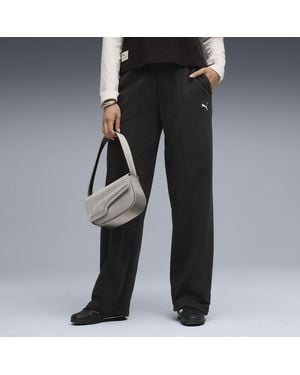 PUMA Pantalones Rectos De Tiro Alto Class Para Mujer - Negro