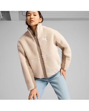 PUMA Reversible Sherpa Jacket - Natural