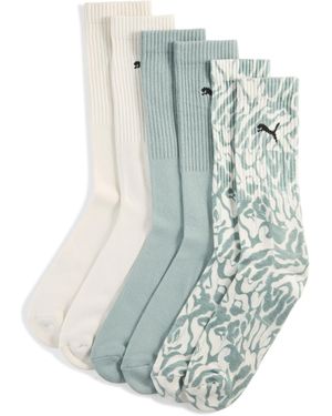 PUMA Bedrukte Uniseks Crewsokken (Set Van 3) Maat - Groen