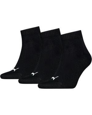 PUMA Soft Cotton Quarter Socks Pack - Black