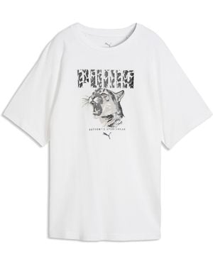 PUMA Graphics Relaxed Animal T-Shirt - White