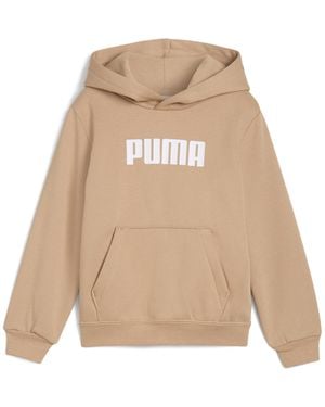 PUMA Sudadera Con Capucha Para Mujer Essentials Logo Fleece, Shop, Dusty Tan - Neutro