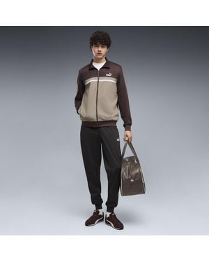 PUMA Tuta A Blocchi Di Colore Da Uomo, Abbigliamento, Marrone - Grigio