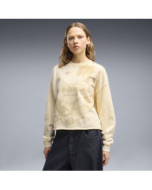 PUMA Las Vegas Relaxed Crew Sweatshirt - Natural