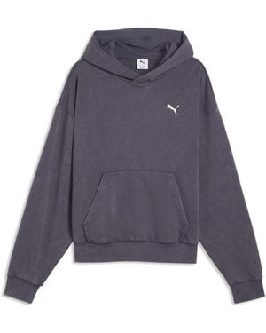 PUMA Boxy Washed Graphic Hoodie - Blue