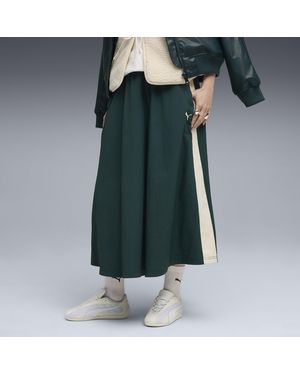 PUMA Falda Midi Tejida T7 Para Mujer, Accesoiros, Verde