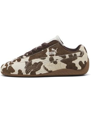 PUMA Speedcat Cow Print Animal Print Sneakers - Brown