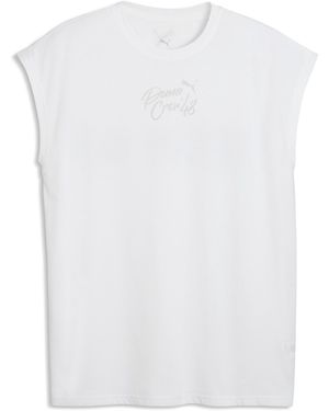 PUMA Crew Cutoff Trainingstanktop Voor Maat - Wit