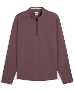 PUMA Boulder 2.0 Quarter-Zip Golf Jacket - Purple