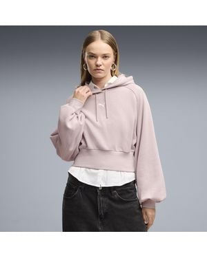 PUMA Essentials Cropped Hoodie Met Ballonmouwen Voor Maat - Roze