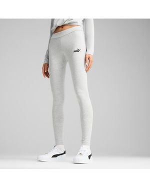 PUMA Essentials Small No. 1 Logo Leggings Light Heather - White