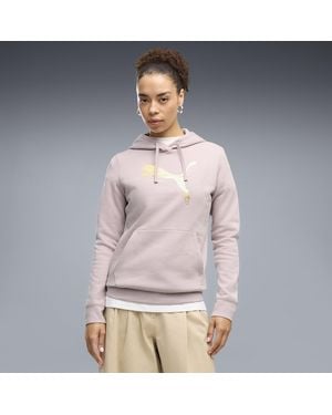 PUMA Ess Metallic Hoodie Voor Roze/Goud, Maat