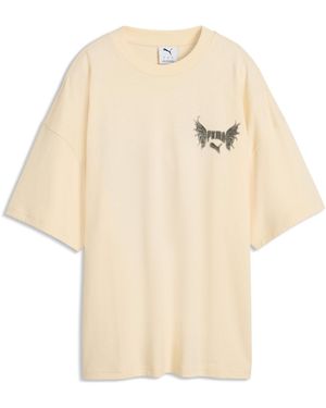 PUMA Street Glam Bedazzled Graphic T-Shirt - Natural