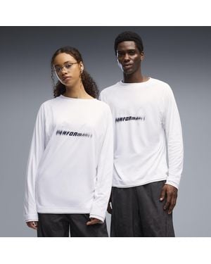 PUMA T-Shirt A Maniche Lunghe Clrt Accessori, Bianco