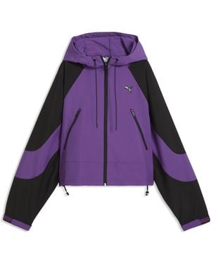 PUMA Street Glam Oversized Hooded Jacket - Purple