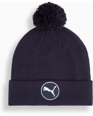 PUMA Wrmlbl Golf Removable Pom Beanie Hat, Dark - Blue