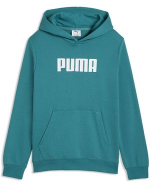 PUMA Essentials Logo Hoodie Teenager, Kleidung - Blau
