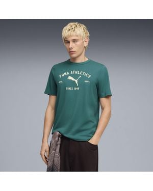PUMA T-Shirt Grafica Class Da Uomo, Abbigliamento, Verde
