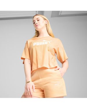 PUMA Ess Cropped No. 1 Logo Relaxed T-shirt - Oranje